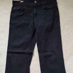 Calvin Klein men's slim straight black jeans 34x32